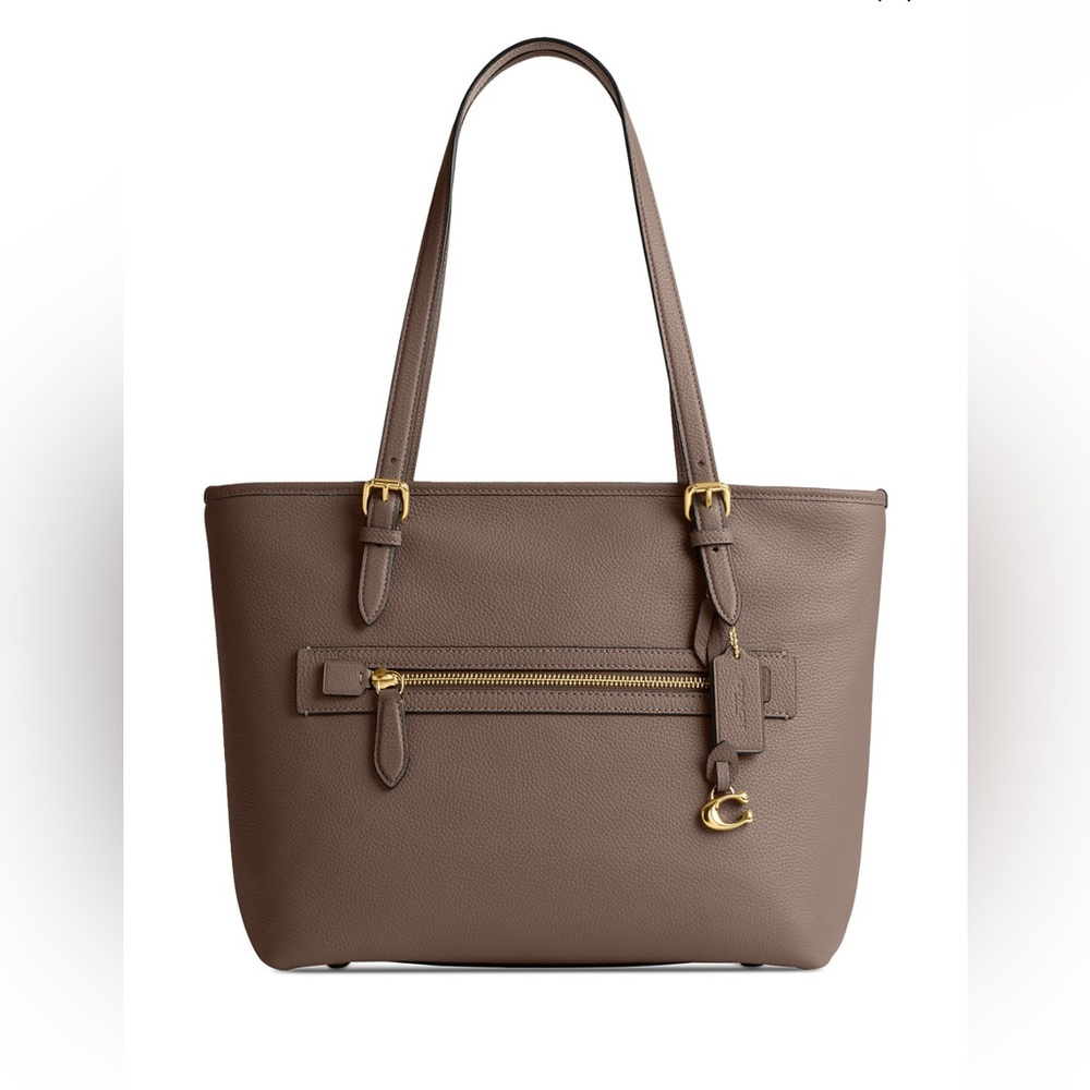 Coach Elegant Brown Leather Tote Bag
